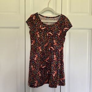 Wonder Nation Kids Casual Dress - Purple Floral Fox